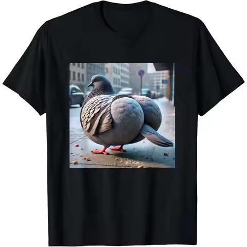 Funny Brainrot Pigeon with Level 100 Gyatt Gen Z Meme Pigeon T-Shirt Womes Clothing Cotton Ladies Cl