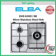 Elba 60cm 3 Burner Stainless Steel Cooker Hob Gas Stove EHS 635D1 SB