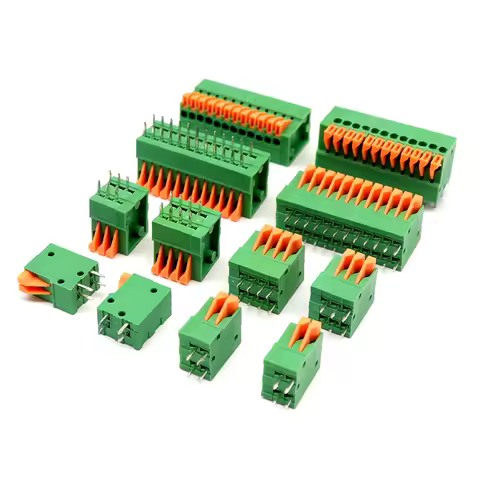Spring-type terminal screw free DG/KF141V straight pin can splice fast press PCB connectors with a p