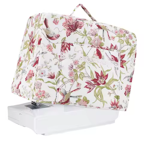 Sewing Machine Dust Cover with Pocket Craft Room Sewings Supply Organizer for Most Standard Machines