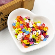 200PCS 6mm Flowers Resin Mini Tiny Buttons Craft Sewing Tools Decorative Button Scrapbooking Garment