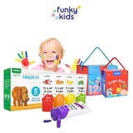 FUNKYsg x Mideer Kids Washable 6/ 8 / 12 Colours Finger Paint Kids Painting Supply Canvas