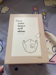 全新 Blush inner 透明防霧氣口罩 一盒2個