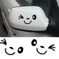 Cute Decorative Car Body Sticker Smiley Face Rearview Mirror Car Sticker Rearview Mirror Sticker Personalized Car Sticker