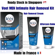 【Ready Stock in SG】Veet Men Intimate Hair Removal Kit Hair Removal Cream and Aftercare Balm After Ca