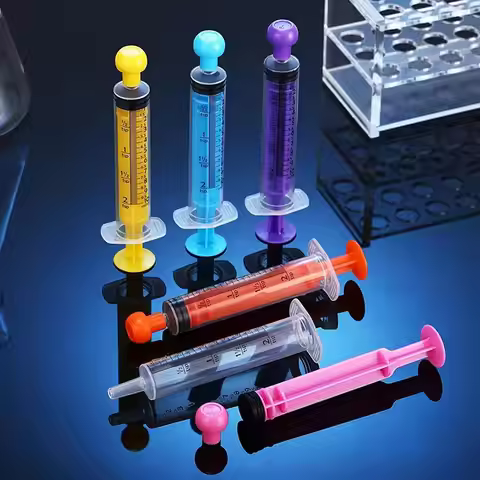 10ml Plastic Syringe Needle Feeder For Animals Syringe Feeder Disposable Color 10ML Small Size