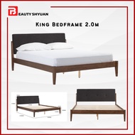 TUCKER 2M Solid Wood King Bed Frame King Bedframe Katil King Kayu Katil Kayu King Katil Divan King Divan King Size Bed