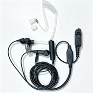 Acoustic Tube Walkie Talkie Earpiece Surveillance PTT Mic Headset Compatible with Motorola DP2000 DP