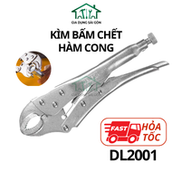 Kìm Bấm Chết Mỏ Cong - Kìm Khóa Hàm Miệng Tròn Deli Cao Cấp Chính Hãng 10 Inch - Chất Liệu Siêu Bền