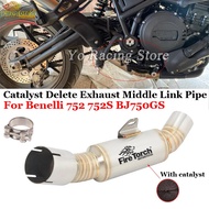 Slip On For Benelli 752 752S BJ750GS BJ752 Motorcycle Exhaust Escape System Modifide Stainless Steel