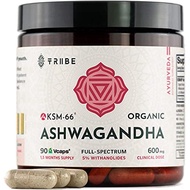 Tribe Organics, 600mg KSM-66 Ashwagandha Root Extract 100% Original from USA