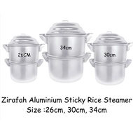 Zirafah Aluminum Sticky Rice Steamer /Kukusan nasi/kukusan jagung/kukusan pulut