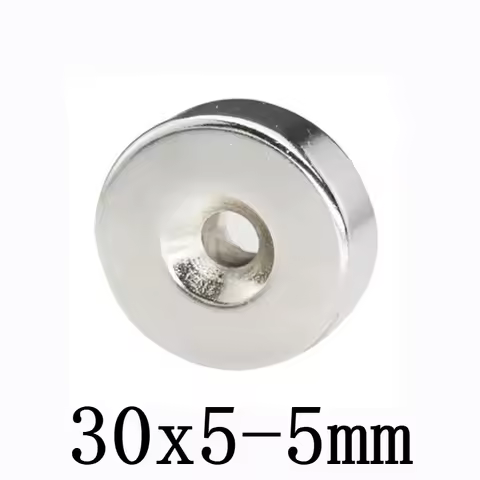30x5-5 Round Super Strong Magnet 30x5 mm Hole 5mm For Home Refrigerators, Offices DIY 30*5-5 mm
