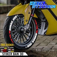 Tire Sticker Tire Font/ Tire Bomb/ 3D/ NMAX 155 Tire Sticker 3D Doel Rim Sticker