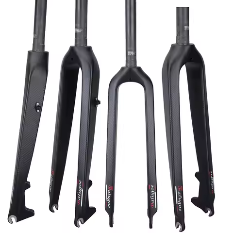 BALUGOE Bike MTB Fork Bicycle Front Fork Carbon Fiber Rigid Fork 26er 27.5er 29er Quick Release 100x