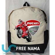 Ducati MotoGP Children's Bag | Ducati MotoGP Children's Backpack | NAME Screen Printing Bag {FREE NA