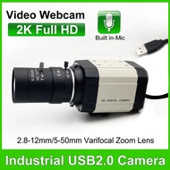 2025 Full Hd Webcam With Microphone 30fps Usb Camera 3mp 5-50mm Varifocal Cs Lens Uvc Plug And Play 