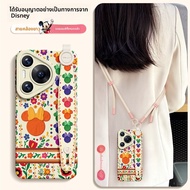 SUPER MOUSE | เคสโทรศัพท์ป้องกันกระแทกพร้อมสายรัดข้อมือและสายคล้องคอสำหรับ Huawei Pura70 P60pro P70 