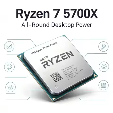 Ryzen 7 5700X 7NM Chip 3.4GHz Base Frequency Max Boost 4.6GHz Socket AM4 DDR4 PC Processor Without C