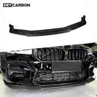 DRY CARBON Front Bumper Lip Splitters Aprons for BMW F90 M5 2021+ Car Dry Carbon Fiber Front Lip Chi