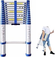 Telescoping Extension Ladder,Telescopic Ladder 4.6-20.3ft Multi-Purpose Folding Aluminium Telescoping Ladder Extendable Portable Loft Ladder Foldable Ladder(Color:Blue,Size:1.8m/5.9ft) Comfortable