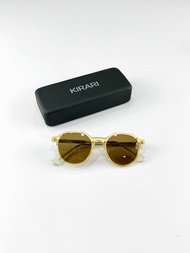 แว่นกันแดด KIRARI JAPAN เลนส์ชากรอบใสชา ขนาด 53-19-151 UV400 แท้ พร้อมอุปกรณ์ คุณภาพญี่ปุ่น