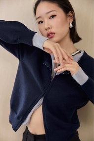 Ve.n.to- Layer Cardigan คาดิแกนผ้า knit (ไหมพรม) นุ่ม design layer