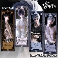 Love and Deepspace 2025 New Arrival Laser Tickets Angel Series Xavier Sylus Rafayel Zayne  7×20cm Ha