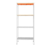 [特價]【dayneeds】松木 90x45x210公分 四層烤白柚木板收納層架
