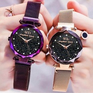 READY STOCK RINO JT Wdd Women's Watch Starry Magnetic Strap Stainless Steel Watch Jam Tangan Wanita