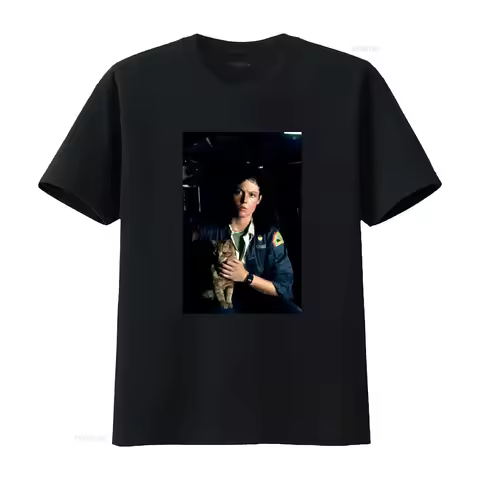 Alien Movie Inspired Ellen Ripley Jonsey Cat T Shirt Available in Sizes S 5XL Featuring Xenomorph De