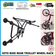 HITO Foldable Bike Bicycle Rear Trolley Wheel Rack