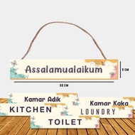GANTUNGAN LIMITED - Hanging wall decoration - Assalamualaikum wall decoration - toilet wall decorati