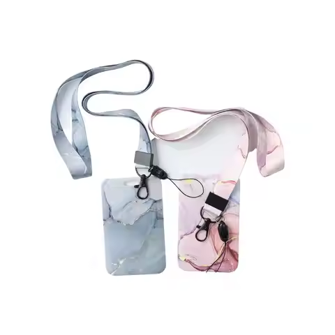 Cute Cartoon Keyrings Pass Card Men And Women Credit Card ID Card Holder Credential Holder Card Stra