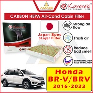 Koyoroki PM2.5+CARBON HEPA Air-Cond Cabin Filter & Cover for Honda BR-V / BRV (2016-2023)(80292-TFO-