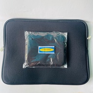 13 INCH MULTI-PURPOSE MACBOOK LAPTOP SLEEVE BAG BLACK PROTECTOR WITH ACC CHARGER BLACK DOUBLE ZIPPER