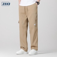 ZEKE B0045 Cargo Pants Seluar Panjang Kerja Lelaki Pocket Zipper Plain Trouser Tactical  Men Working