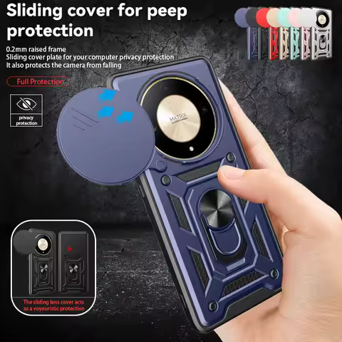 For Huawei Honor X9A Case Car Magnetic Ring Holder Armor Phone Case For Huwei HonorX9A Honer Honar X