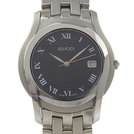 นาฬิกาข้อมือผู้ชาย Gucci 5500M สแตนเลสสตีล หน้าปัดสีดำ มือสอง
