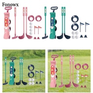 [AbabixaMY] Kids Golf Set with Golf Balls Exercise Toy Ball Tees Interactive with Club Holder Bag Go