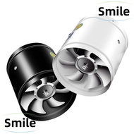 SMILE Mute Exhaust Fan, Air Ventilation Pipe Toilet Exhaust Fan, Multifunctional Super Suction 4'' 6'' Black White Ceiling Booster Household Kitchen