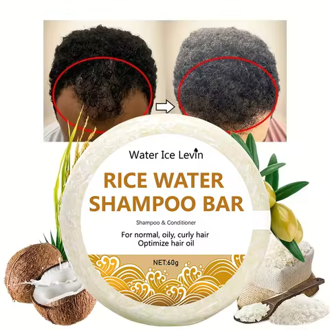 Organic Rice Shampoo Soap Bar Oil Free Conditioning Soap Rice Water Protein Nourishing Anti-loss Hai
