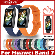ฟรีฟิล์มกันรอย for Huawei band 7 สาย Sport Silicone สายนาฬิกาข้อมือ Smart Watch Band Wristbands Watch for Huawei band7 สายนาฬิกาข้อมือ