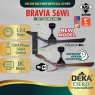 DEKA FIERO Fan FIERO BRAVIA 56Wi 56 Inch 3 Blades 12 Speed Forward + Reverse DC Motor Remote Control