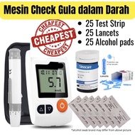 Blood Glucose Sugar Meter 25pcs Test strip Cek Gula Darah Kencing Manis Test Strip SINOCARE COFOE