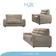 MUJiE 1+2+3 Seater Sofa Set (Pet Friendly) (Anti Strach) (Velvet Easy Clean Fabric)