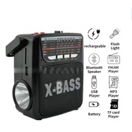 BWPD KUKU Rechargeable BLUETOOTH AM/FM Radio with USB/SD/TF MP3 Player AM038BT