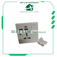 13A USB Wall Socket (Universal Socket)/Wall Socket with USB Charger & Switch – Universal Power Outle