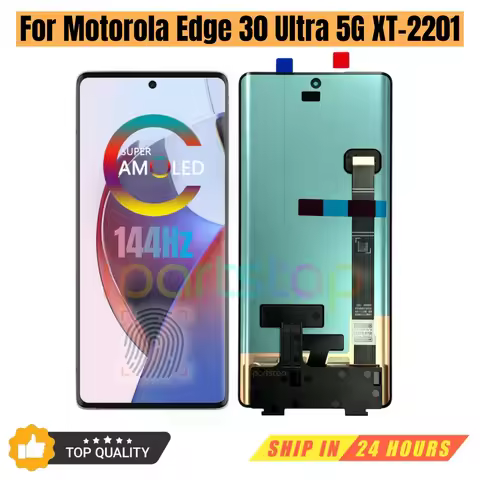 iParts Replacement New OLED Display for Motorola Edge 30 Ultra 5G XT-2201 144Hz Touch Screen Digitiz