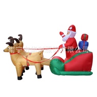 Production Inflatable Deer Pull Cart Combination Picture Santa Claus Snowman Source Proofing Inflata